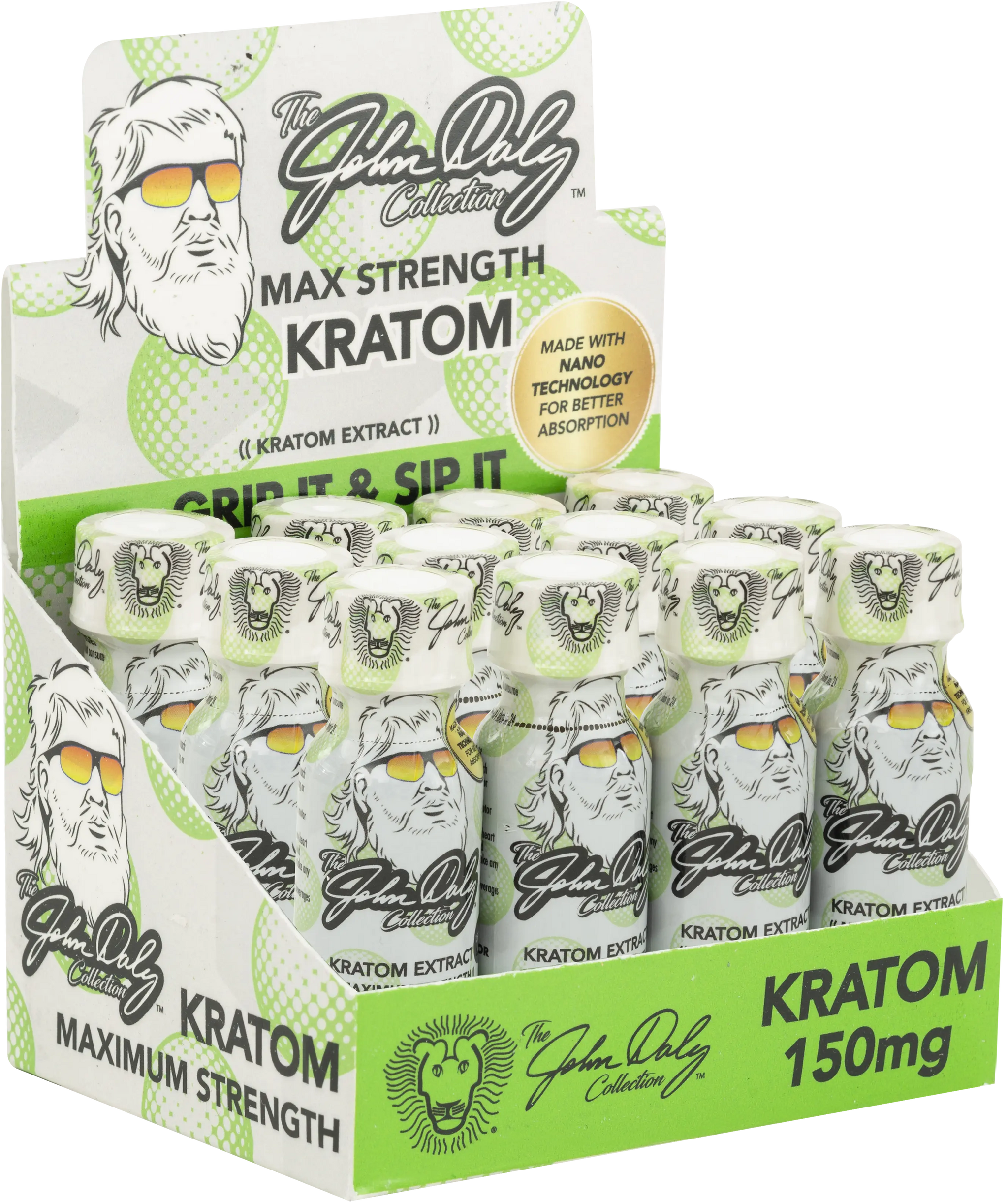 John Daly Maximum Strength Kratom Extra 15ml Shot | 12 tinctures